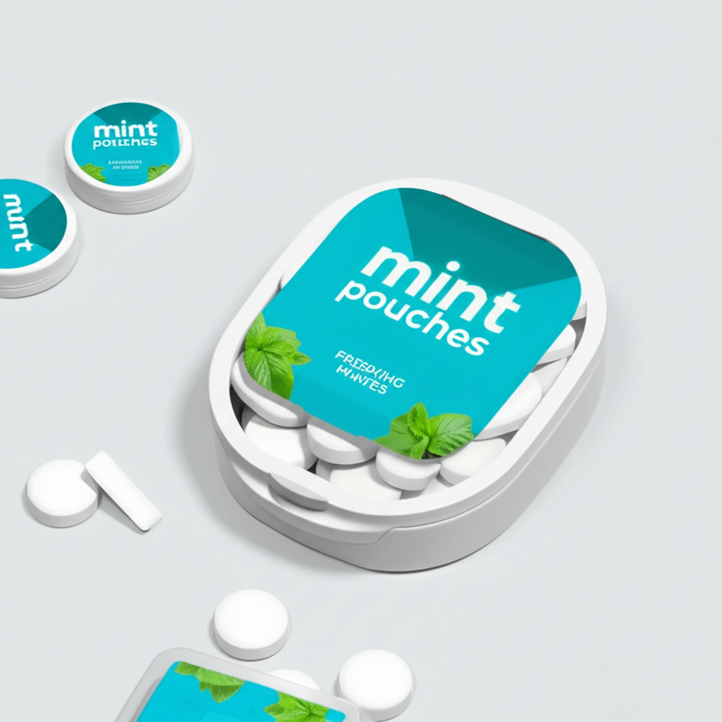 Mint flavored nicotine pouches